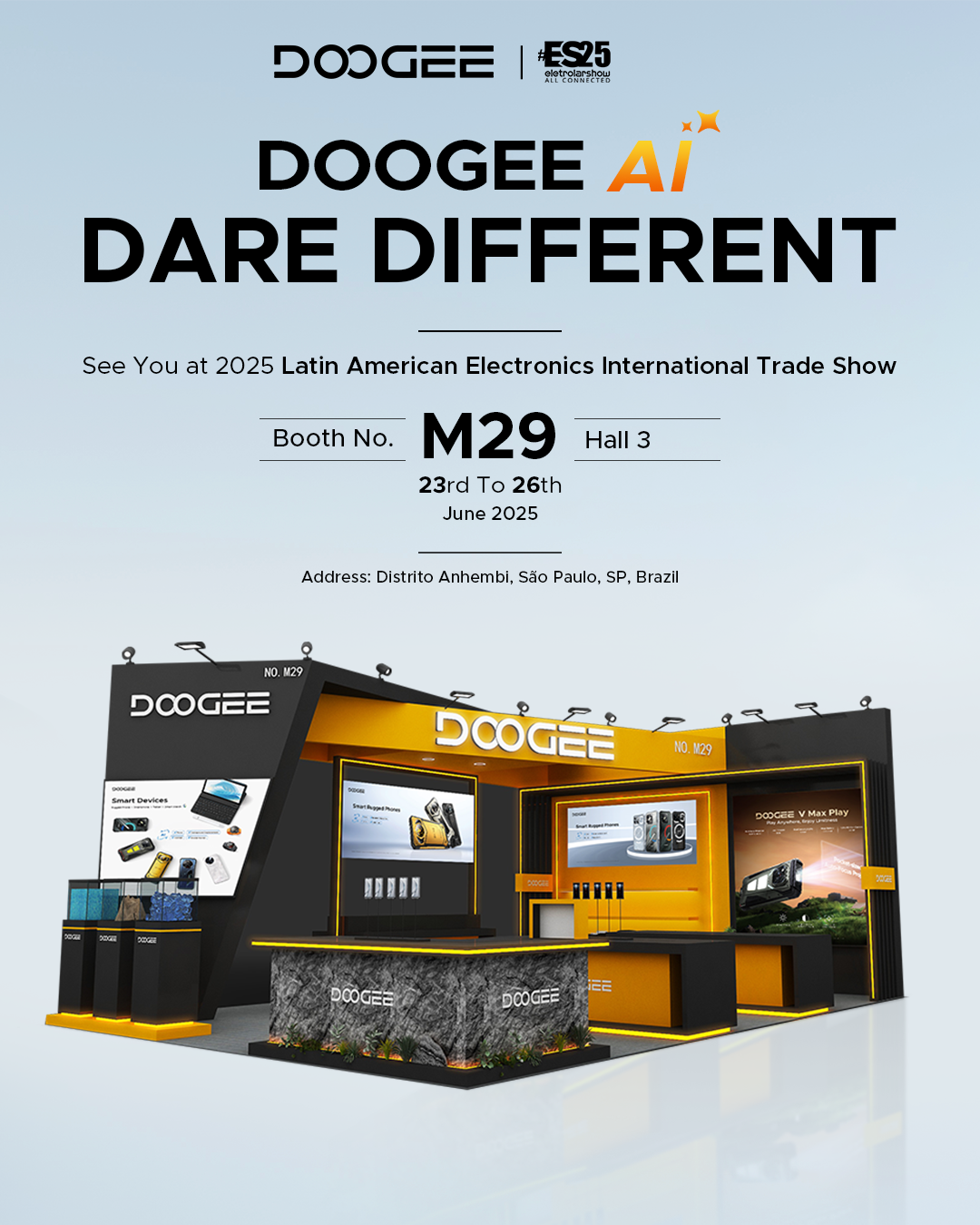 DOOGEE 拉丁美洲電子展 2025 – 巴西站：以 AI 驅(qū)動創(chuàng)新，勇于突破